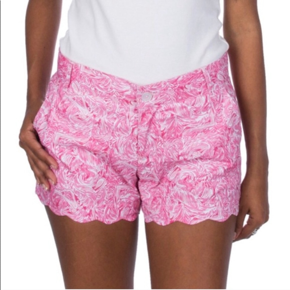 Lauren James Pink Swirl High Waist Shorts